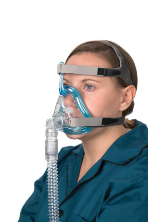 SleepnetVeraseal 2 vented mask CPAP bi level straight in use web